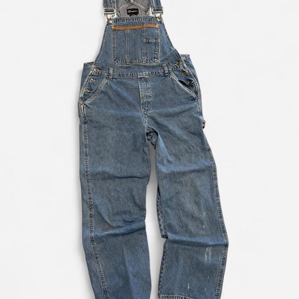 Women’s small baggy relaxed Y2K NoBo blue denim overalls cottagecore